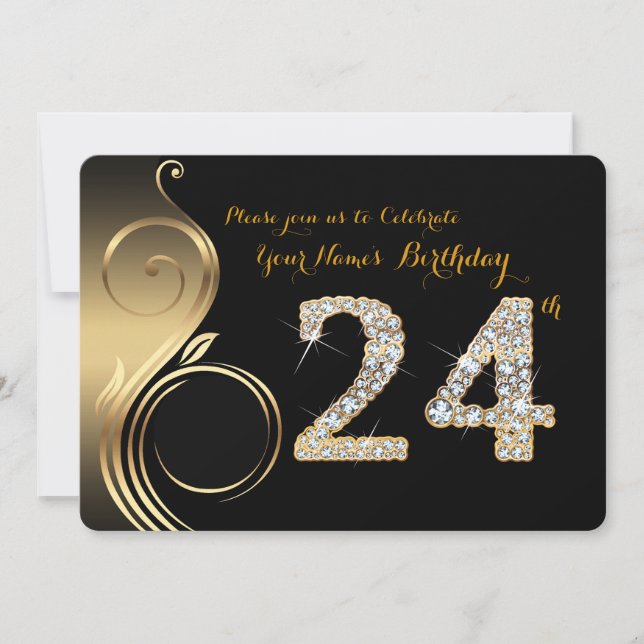 24., Einladung zum Geburtstag, Nummer Diamond, Fot (Vorderseite)