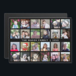 24 Familienname für Fotomaterial - Schwarzer Kühls Magnetkarte<br><div class="desc">Ein 24-Foto-Raster mit viel Platz für viele Fotos und Sondertexte. Fügen Sie Ihre Lieblings-Bilder zu dieser lustigen Vorlage. Sie können quadratische Fotos oder beliebige Foto für dieses Raster verwenden. Um die besten Ergebnisse zu erzielen, schneiden Sie Ihre Fotos vor dem Hochladen in Quadrate. Wenn Sie die Farben oder Schriftart ändern...</div>