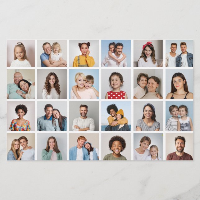 24 Farbkarte/Flyer für Fotocollage bearbeitbar (Vorderseite)