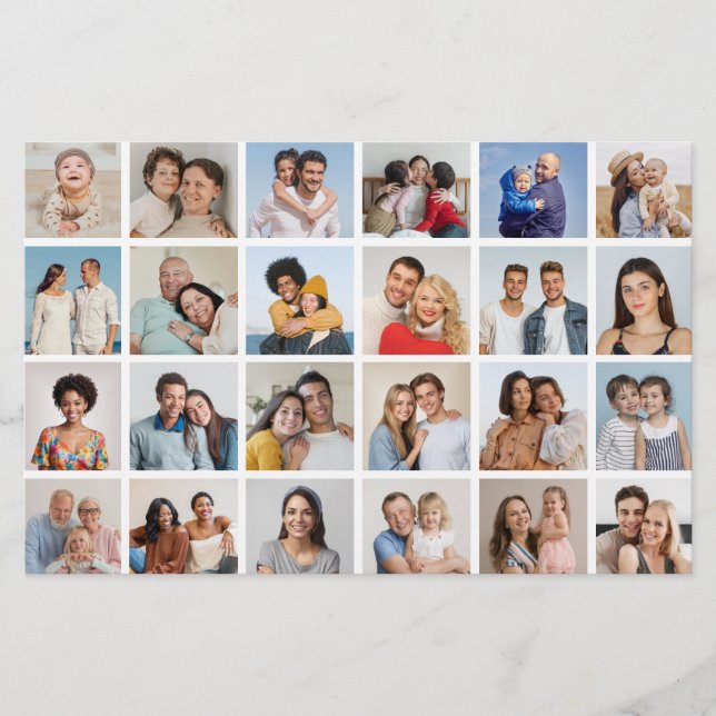 24 Farbkarte/Flyer für Fotocollage bearbeitbar (Vorderseite)