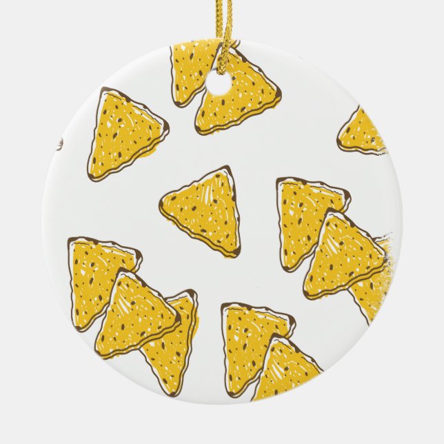 24. Februar - Tortilla-Chip-Tag Keramikornament (Vorne)