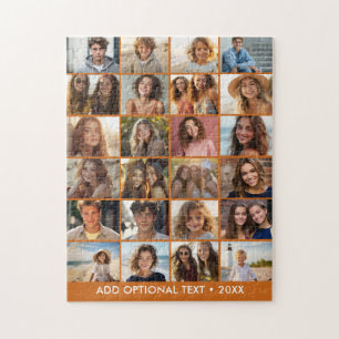 24 Fotocollage - Benutzerdefinierter Text - Modern Puzzle