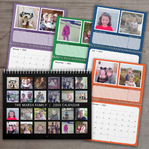 24 Fotomaterial - 2 pro Monat - Terminnotizen Kalender
