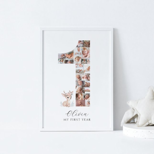 24 Fotos 1. Geburtstag Weihnachtsfoto Collage Poster (Von Creator hochgeladen)