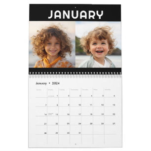 24 Fotos - 2 pro Monat Moderne Familie Kalender