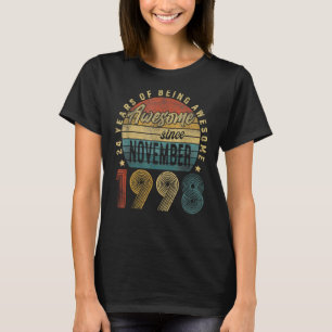 24. Geburtstag 24 Jahre Phantastisch seit November T-Shirt