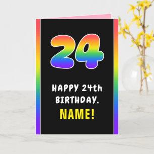 24. Geburtstag: Farbiger Regenbogen # 24, Individu Karte