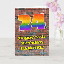 24. Geburtstag: Fun Graffiti-Inspiriert Regenbogen
