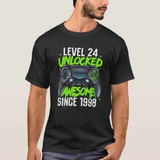 24. Geburtstag Gaming Level 24 Unverriegelter Phan T-Shirt