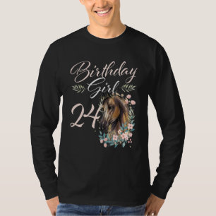 24. Geburtstag Girl Horse 24 Jahre alter Tag T-Shirt