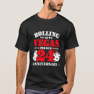 24. Geburtstag Las Vegas 24. Hochzeit T-Shirt