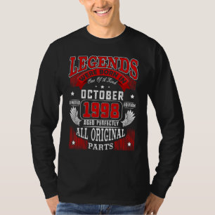 24. Geburtstag Legends Geboren im Oktober 1998 24 T-Shirt