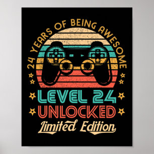 24. Geburtstag Level 24 Unlocks Ga Poster