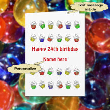 24. Geburtstag personalisierte Kuchen