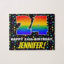 24. Geburtstag — Spaß, farbenfrohe Sternenweltenmu