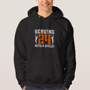 24. Geburtstag Tennis 24 Jahre Alter Tennisspieler Hoodie