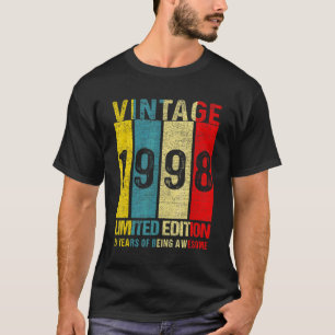 24. Geburtstag Vintage 1998 24 Jahre alt T-Shirt