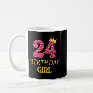 24. Geburtstagskünstlerin 24 Jahre alt 24. Gif Kaffeetasse