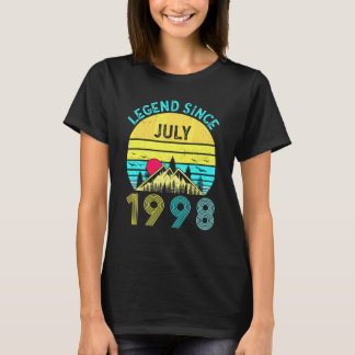 24. Geburtstagslegende seit Juli 1998 Vintage 24 J T-Shirt
