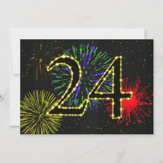 24. Geburtstagsparty Einladung