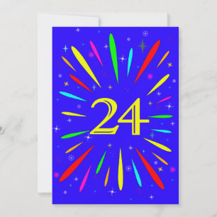 24. Geburtstagsparty Einladung Explosion