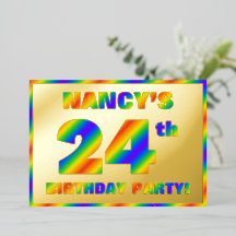 24. Geburtstagsparty — Spaß, Regenbogenspektrum "2