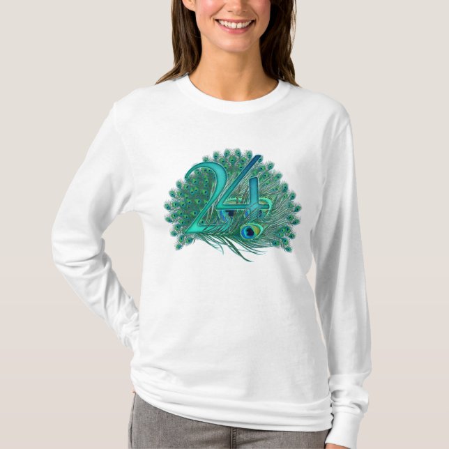 24. Geburtstagspfautext-Entwurfs-T - Shirts (Vorderseite)