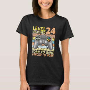 24. Geburtstagsspieler gezwungen zu arbeiten T-Shirt