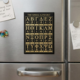 24 Griechische Alphabet-Magnetbuchstaben in der ri Magnet