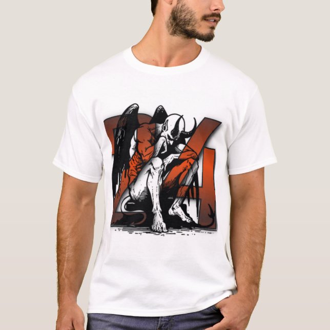 24 Hard Lines Graphic T - Shirt — gefallener Dämon (Vorderseite)