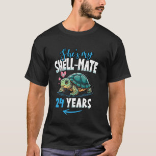 24. Hochzeitstag 24 Jahre Paar Er ist mein S T-Shirt