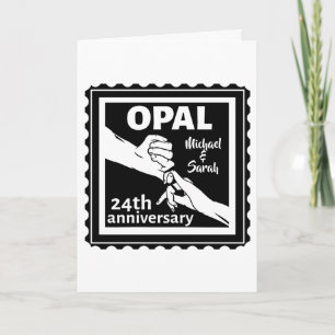 24. Hochzeitstag traditionelles Opal Karte