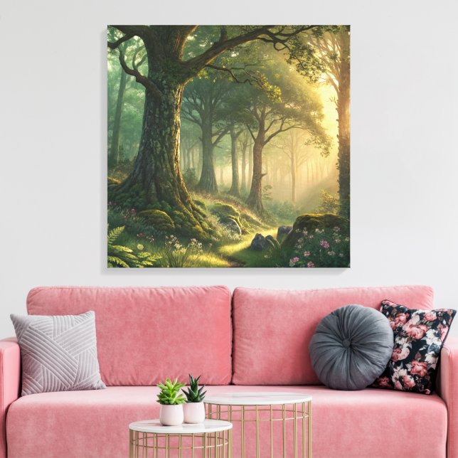 24 Inch Square Custom Canvas Photo Wall Art Leinwanddruck (Insitu (Wohnzimmer))