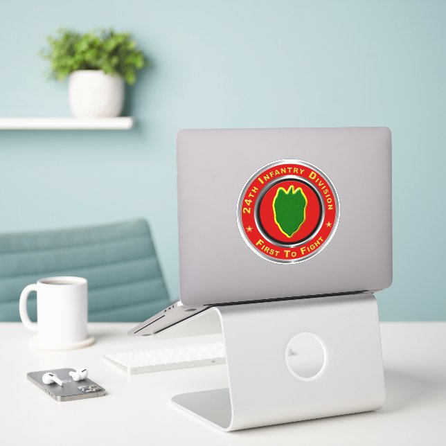 24. Infanterieabteilung Aufkleber (Laptop auf Schreibtisch)
