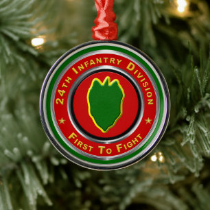 24. Infanterieabteilung Weihnachten Ornament Aus Metall