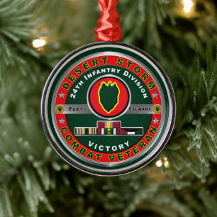 24. Infanterieabteilung Wüstensturm Weihnachten Ornament Aus Metall