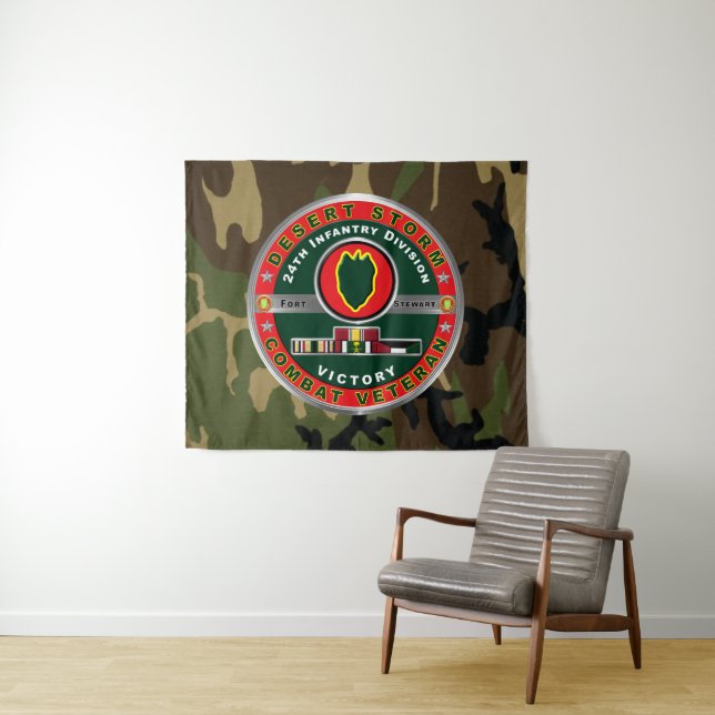 24. Infanteriedivision Desert Storm Wandteppich (Beispiel (Horizontal))
