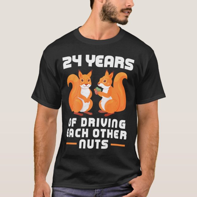 24. Jahr des gegenseitigen Autofahrens - Fun Coupl T-Shirt (Vorderseite)
