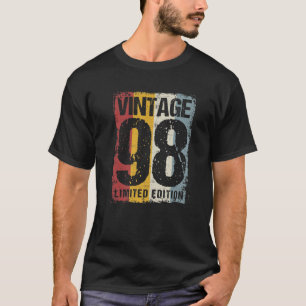 24 Jahre alt Vintag 1998 24. Geburtstagsdekoration T-Shirt