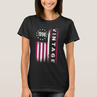 24 Jahre alte Vintage-1998-amerikanische Flagge zu T-Shirt