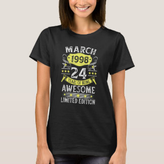24 Jahre alte Vintage-Tolle seit März 1998 24.  T-Shirt