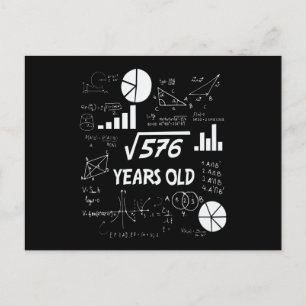 24 Jahre alter Tag Mathematiklehrer 24. Geburtstag Postkarte