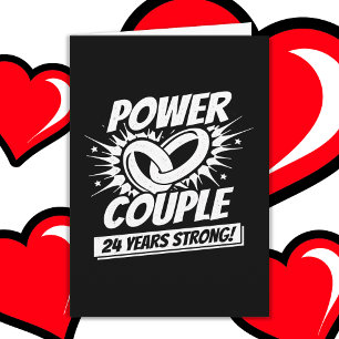 24 Jahre Comic Super Power 24 Jahre Jubiläum Karte
