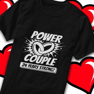 24 Jahre Comic Super Power 24 Jahre Jubiläum T-Shirt