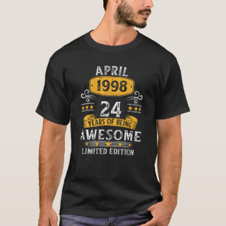 24 Jahre Phantastisch seit April 1998 Geschenke 24 T-Shirt