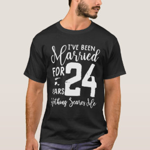 24 Jahre Verheiratetes sonniges Paar 24 Jahre T-Shirt