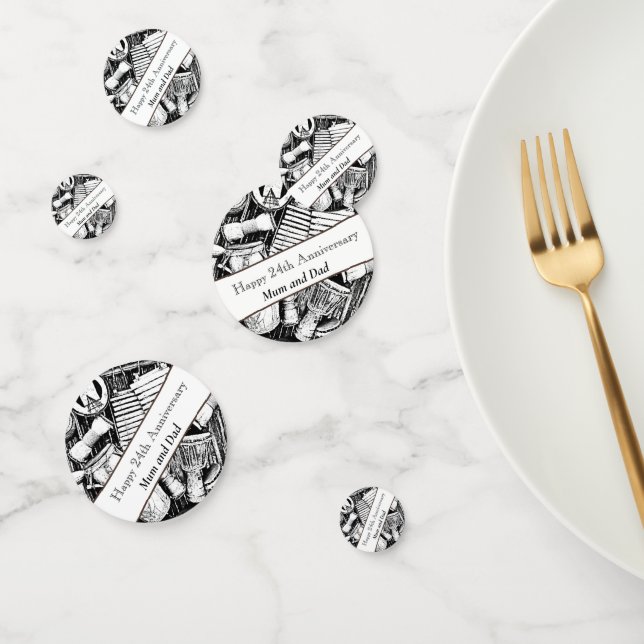 24. Jahrestag bearbeitet Konfetti (Gruppe)