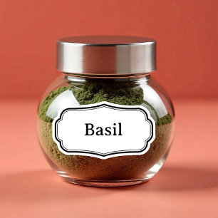 24 Küchenkräutern und Gewürze, moderne Etikettenau Aufkleber