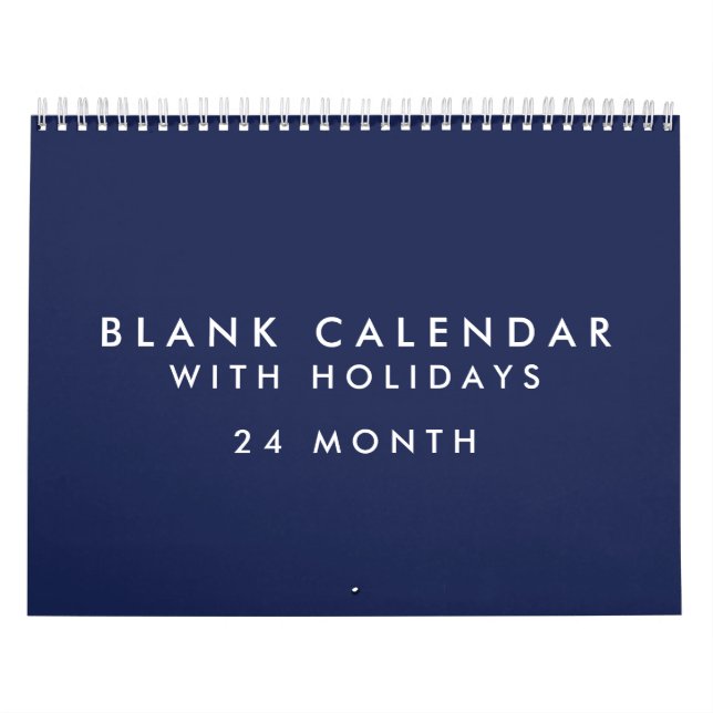 24 Monate Blauer Kalender mit Ferien (Titelbild)