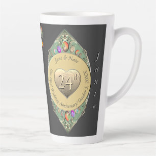 24. Opal Wedding AnniversaryHandtuch Milchtasse